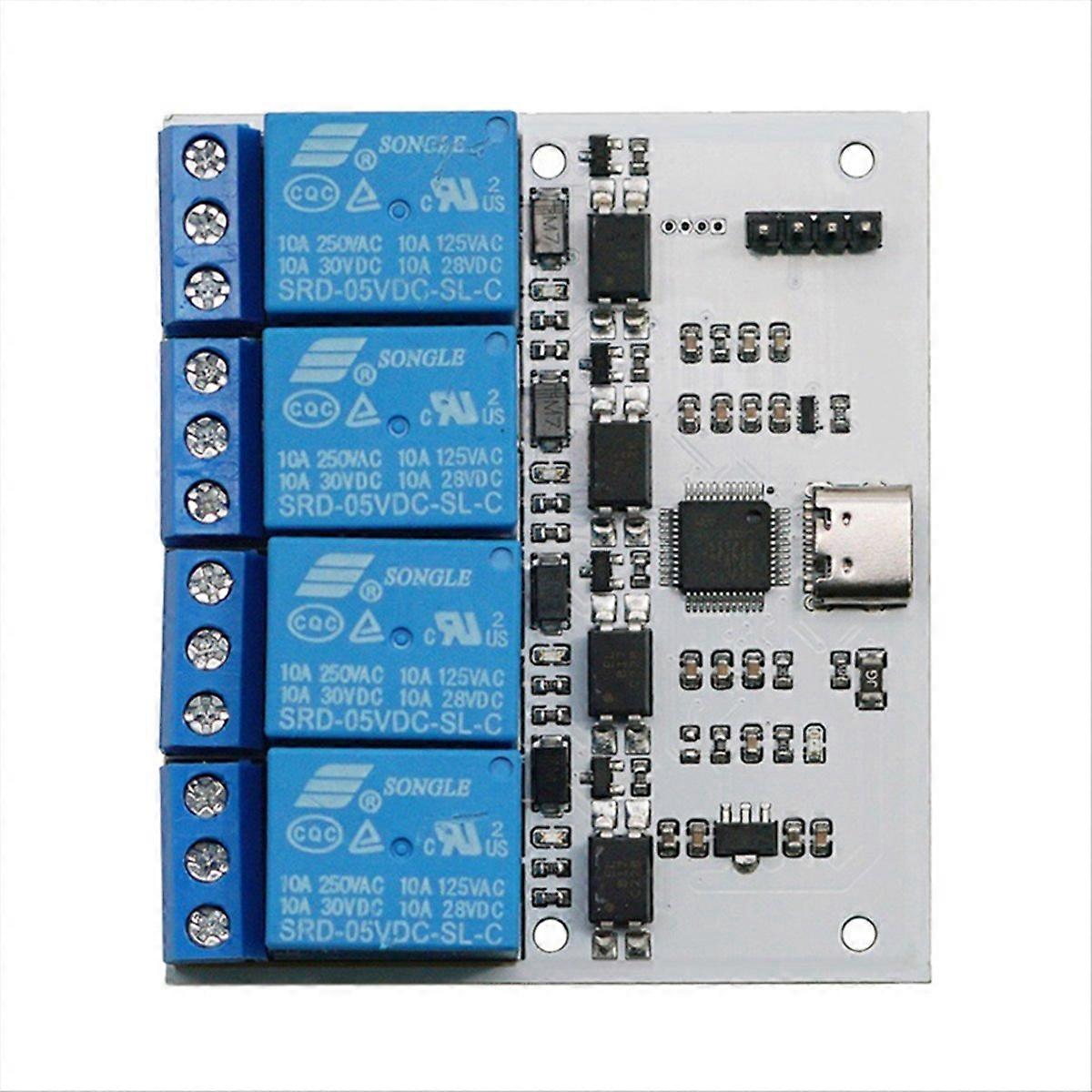 Relay Module 4 Channel USB to CH340 Serial Control Relay Module
