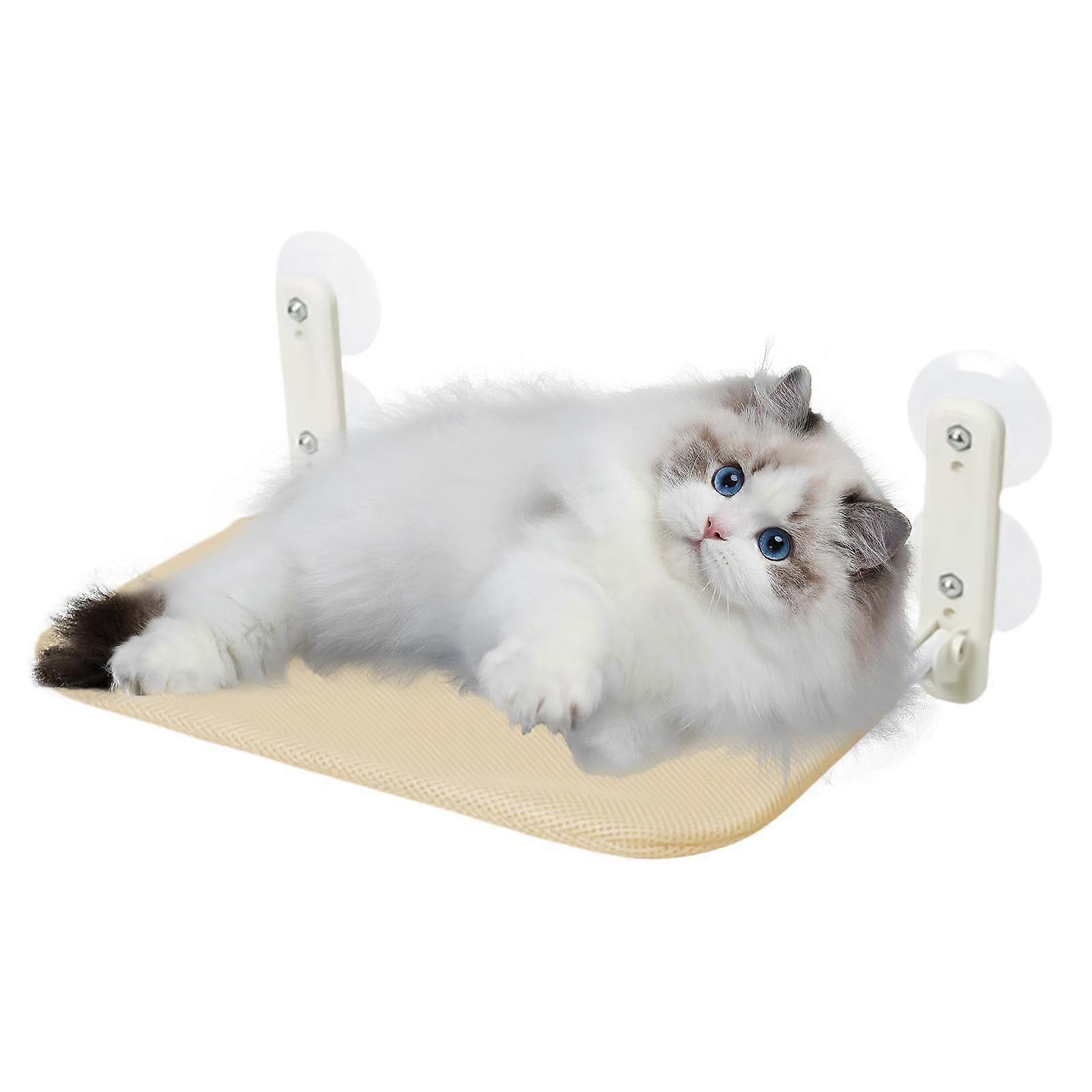 Cat Window Perch with HeavyDuty Suction Cups, Supports Large Cats, SpaceSaving Window Seat