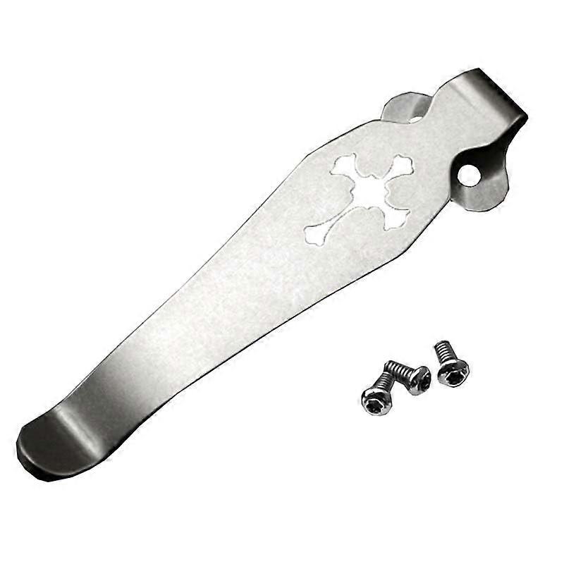 Titanium Deep Carry Pocket Clip with Screws, CNC Stone Washed Replacement for Folding Knives