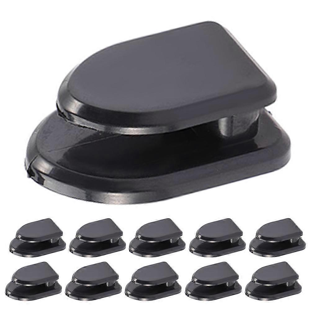 Car Hook Wall Hanging Holder for Storage Use 100Pcs Black ABS PP Hooks