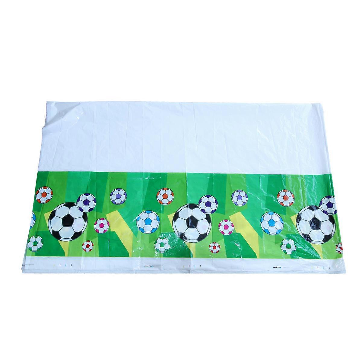 Soccer Themed Plastic Table Cover for Home Party Decor 2Pcs