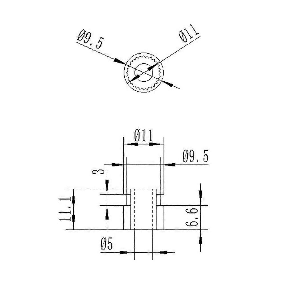 Extrusion Wheel for 3D Printer Parts 28 Gear Flash Casting Machine