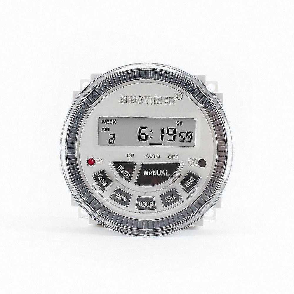 7-Day Digital Timer Switch with Second Control, 10A