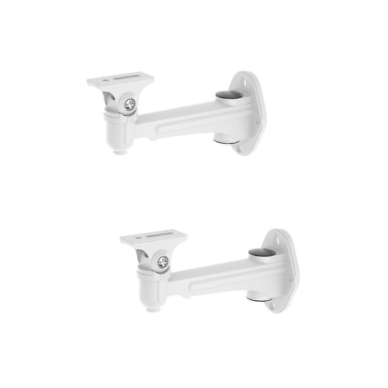 2pcs CCTV Camera Wall Mount Bracket with 360° Swivel Adjustment, Durable Base for Security