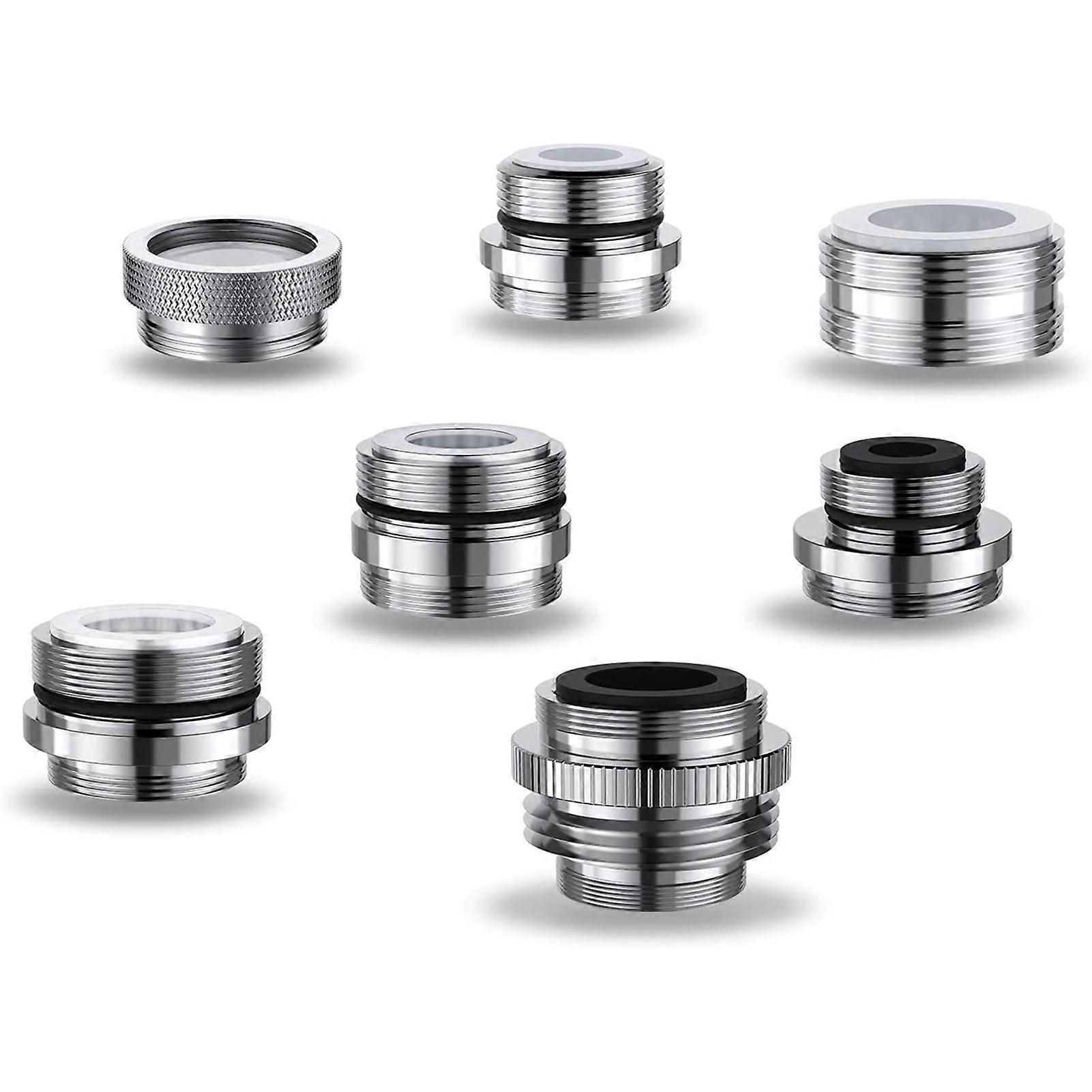7Pcs Multiple Size Tap Hose Adapters Solid Brass Fit Removable Sink Aerators