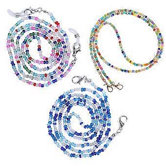 Bohemian Style Eyeglasses Chain for Glasses Decoration 3Pcs Colorful Chains
