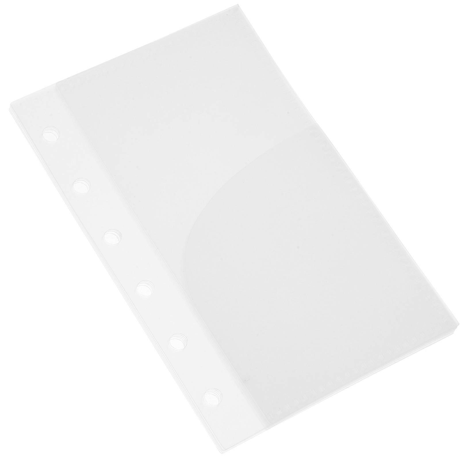 5Pcs Multi-Use Budget Binder Pocket for Storage White PP Material