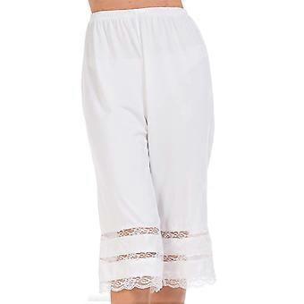 Mutandine da donna a gamba larga con bordo in pizzo e vita elasticizzata, pantaloni da pigiama, slip, culotte, pantaloncini bianchi taglia XL