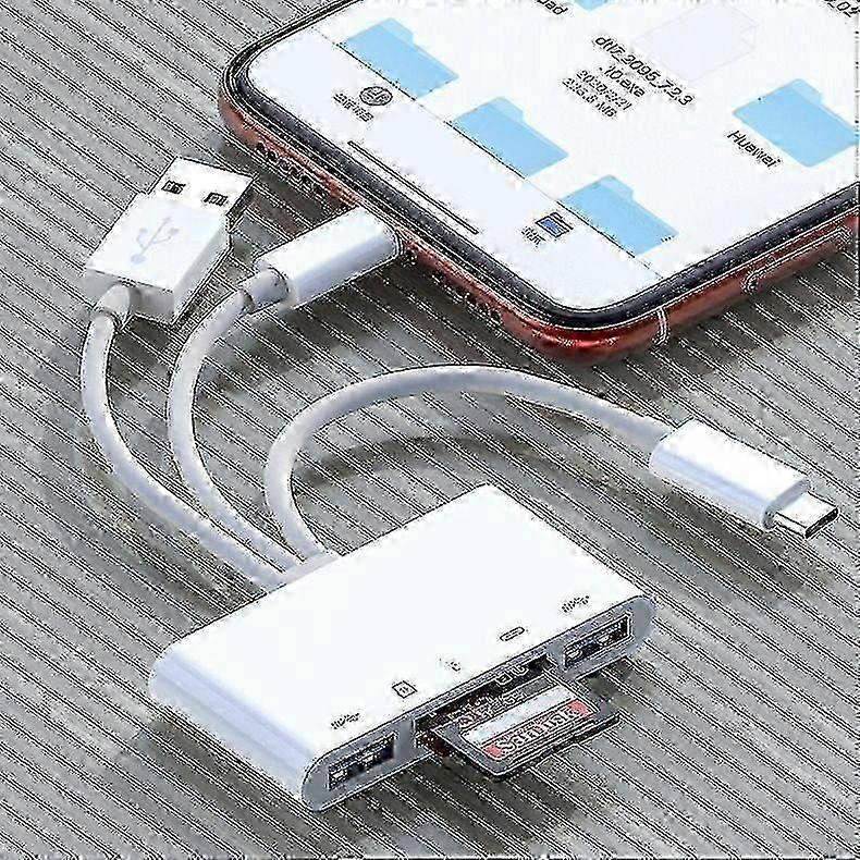 Multi-functional Dock Station with Type-C USB 3.0 Hub SD/TF Card Reader and High-Speed Data Transfer for Android Devices