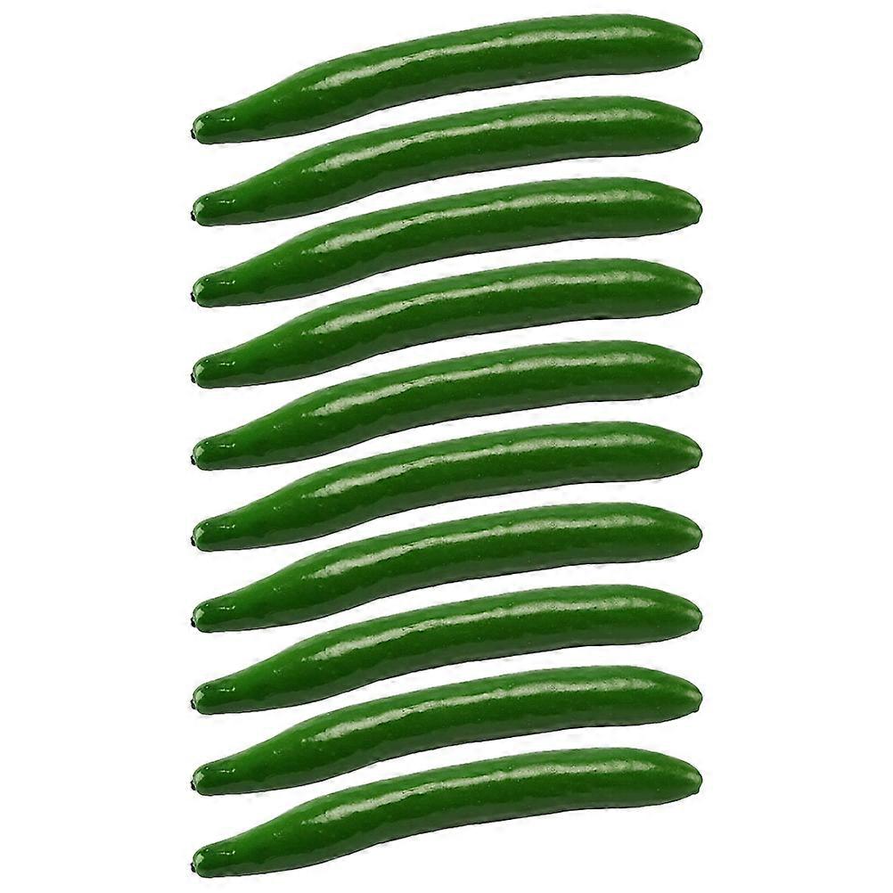 Vegetable Model Cucumber for Decor 30Pcs Green Simulation Vegetable Set