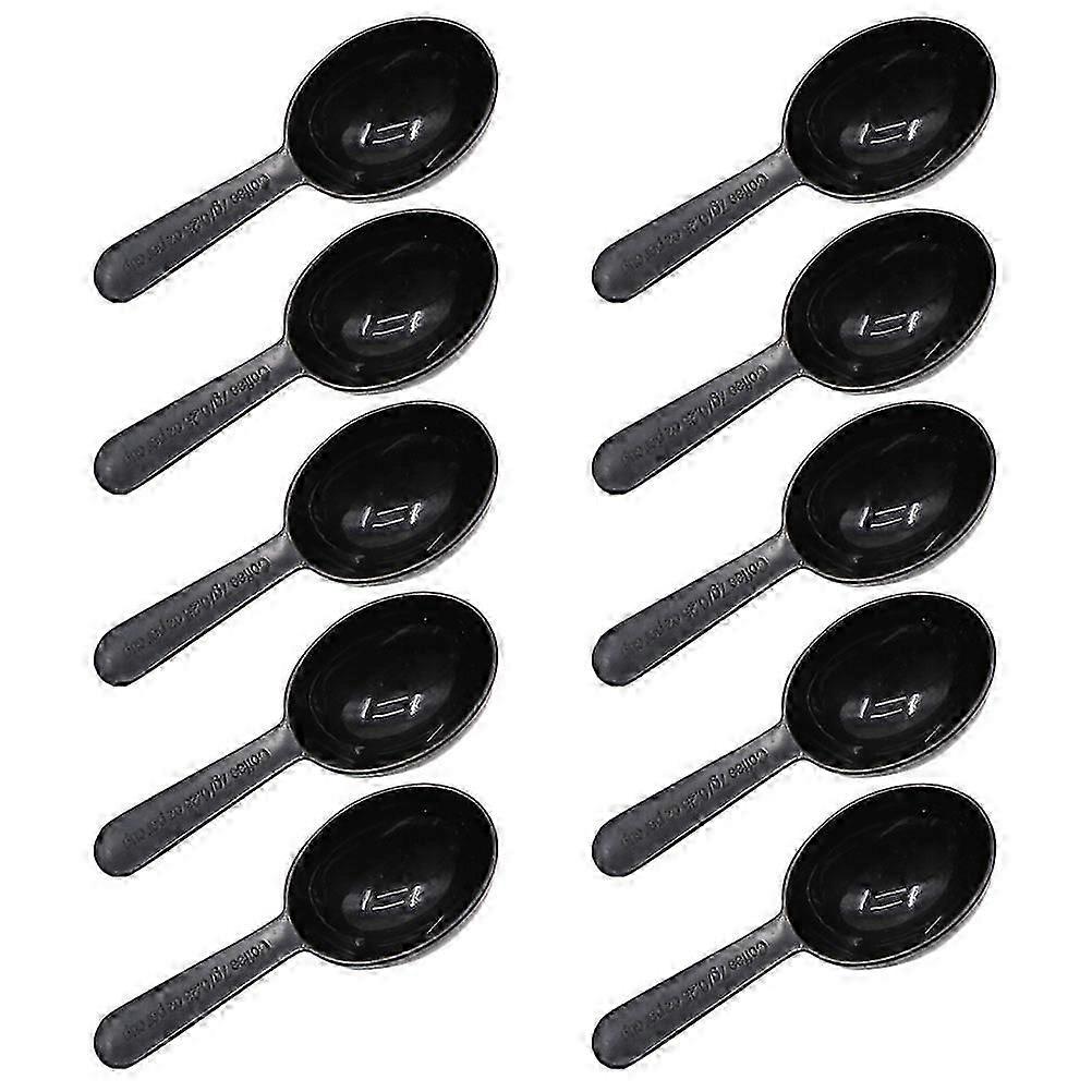 Practical Coffee Measuring Spoon for Kitchen Use 10Pcs Black Plastic