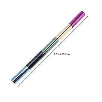 Makeup Brush Portable 4 in 1 Colorful Makeup Brush Set 1Pcs Metal Handle