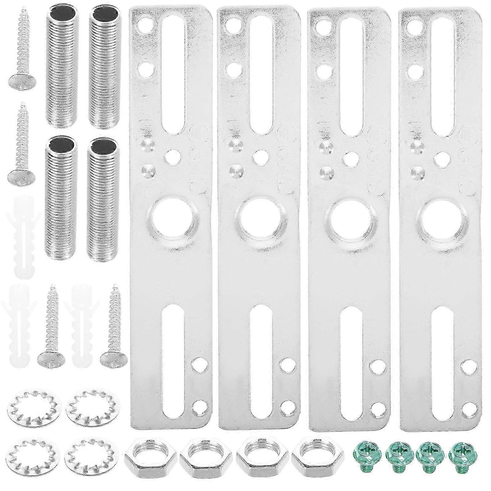 Silver Light Mounting Bracket Kit for Ceiling Lamp Fixture 4Pcs