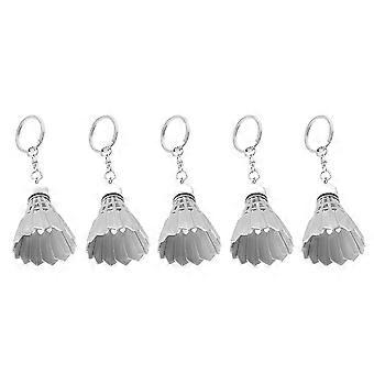 5X Keychain Handbag Split Ring Plastic Key Ring Badminton Decoration