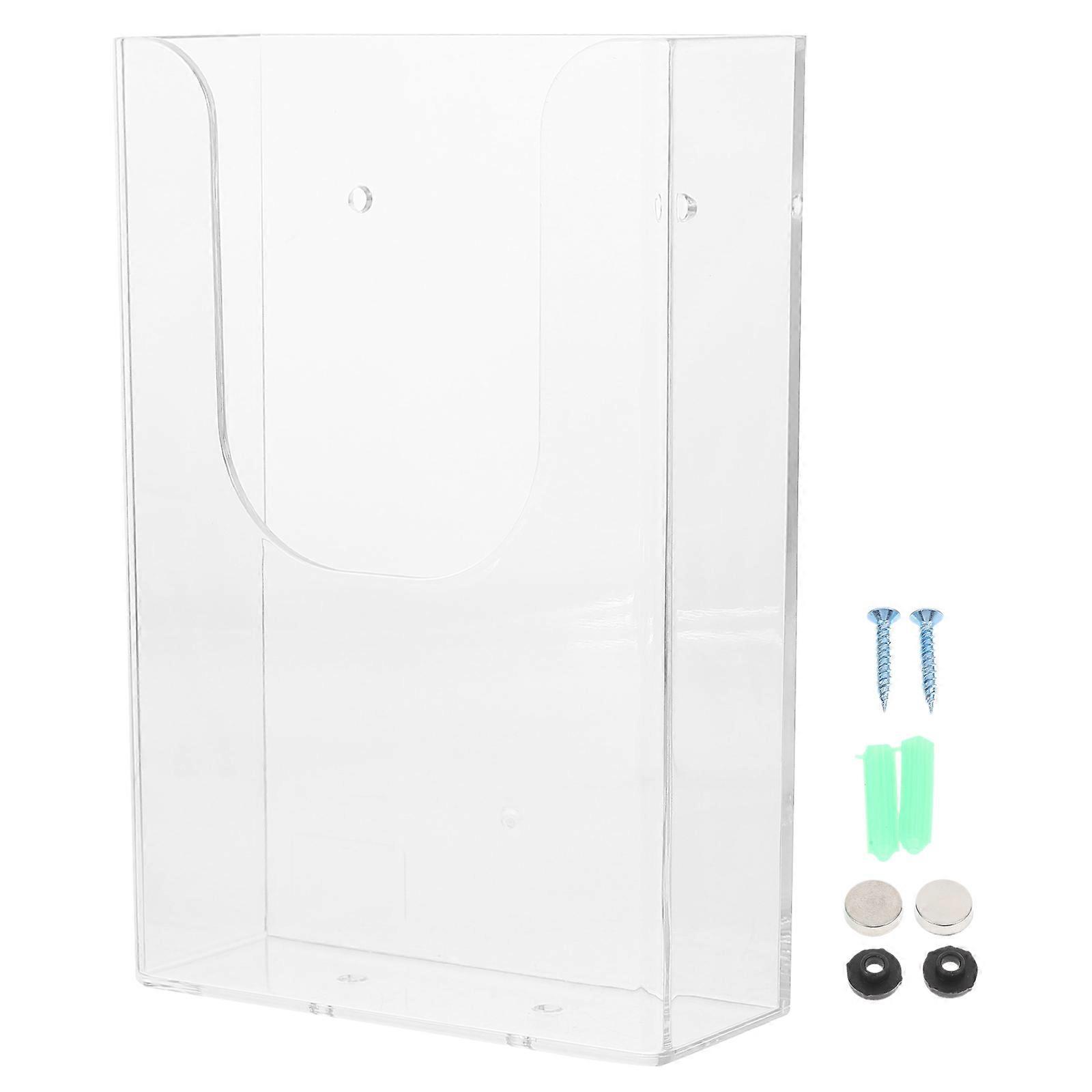 1 Pc Wall-mounted Document Organizer Practical Plastic File Holder (Transparent Color)