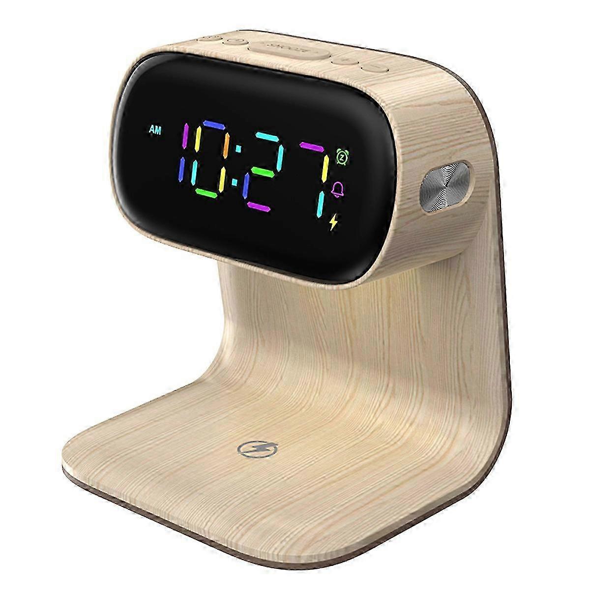 Multifunctional Clock with Night Light, Wireless Charging Clock, Holiday Gift, Three Brightness Adjustment Clock