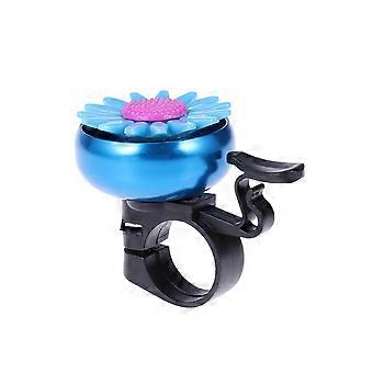 Campanello per bicicletta a forma di girasole per bambini, campanello per manubrio da ciclismo (blu)