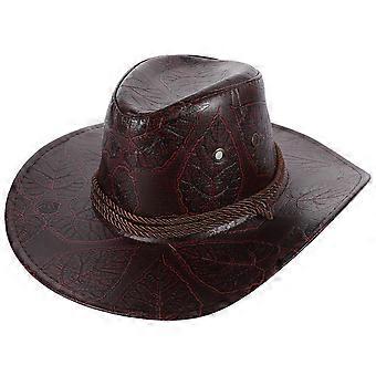 Western Cowboy Hat for Protection Brown Outdoor Sun Visor