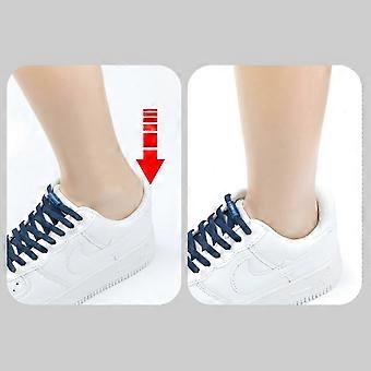 Stretchable No Tie Shoelaces with Metal Aglets, Elastic Shoe Strings for Sneakers & Gym Shoes, White