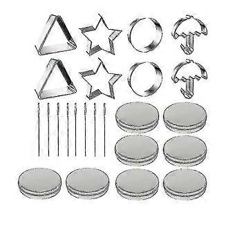 24 Pcs Squid Cookie Cutter Game Set, With Tin Box & Needle