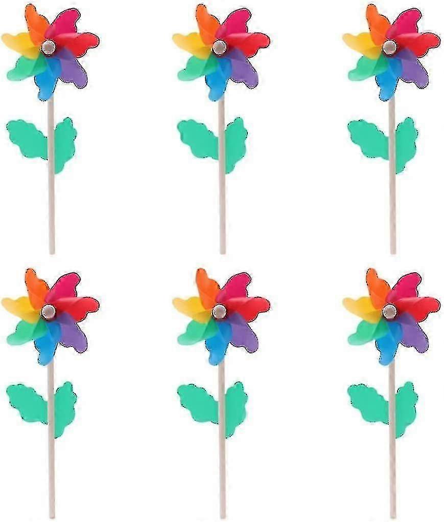 10 Colorful Windmills Pinwheels, 12cm, Garden Decoration & Kids Toy, Bird Deterrent