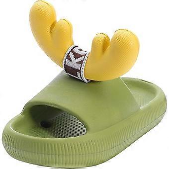 Slippers for Girls and Boys Quick Drying Sandals With Lovely Antler Decoration Softy Non-Slip Slippers for Shower Slide Sandals for Indoor & Outdoorac