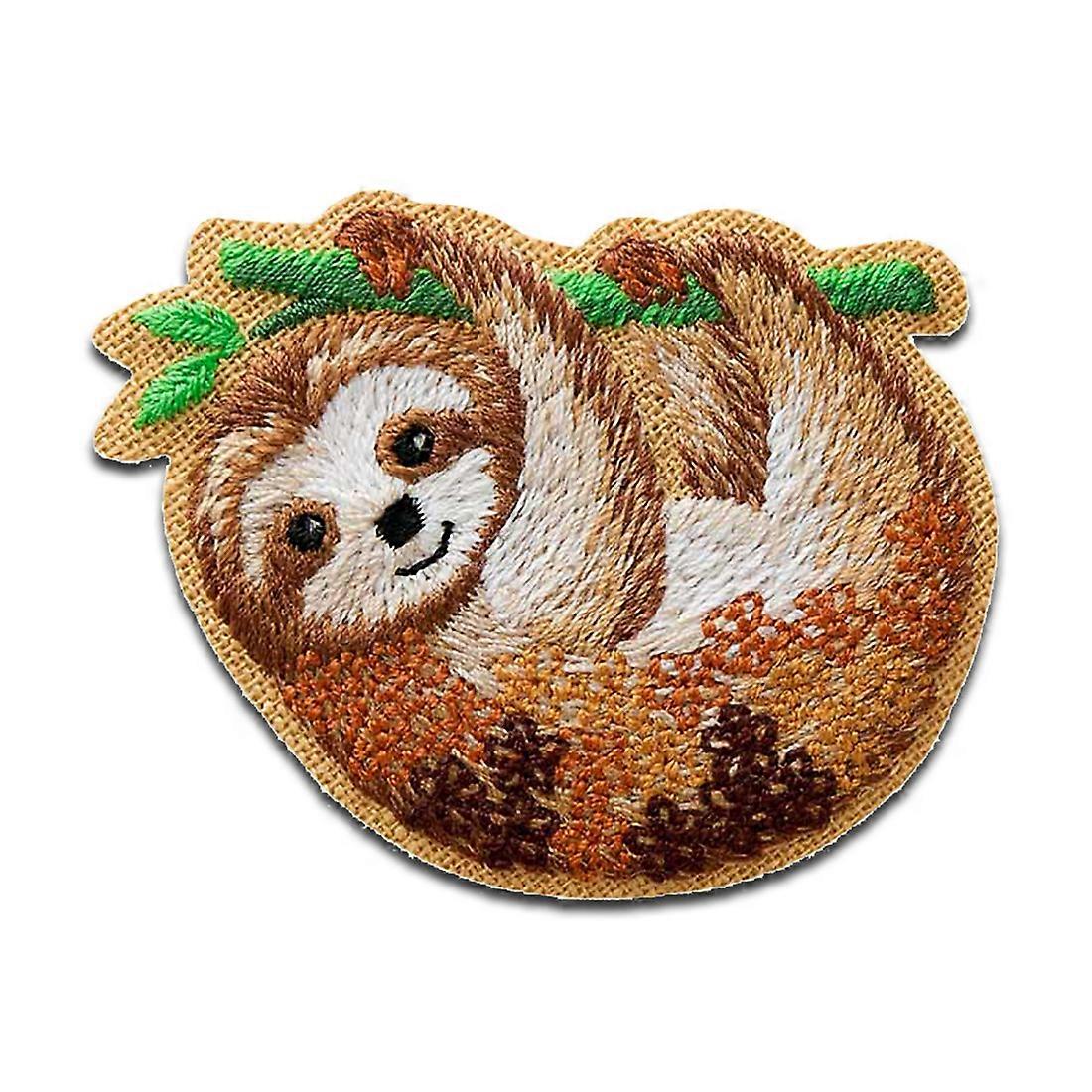 Sloth Animal - Patch, Iron-on patch, Iron on, Size: 5.5 x 4.2 cm