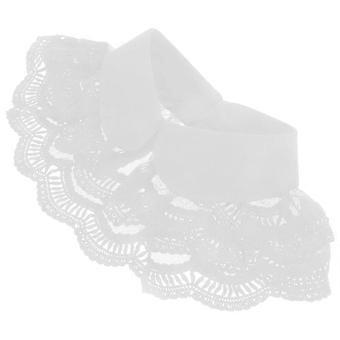 Gola falsa de renda feminina, ideal para blusas e vestidos. Confeccionada em poliéster respirável e confortável. 1 peça.