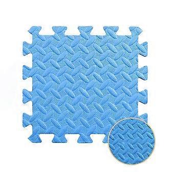 Blue Interlocking Foam Exercise Mats 6PCS with AntiSlip Surface for Home Gym Flooring