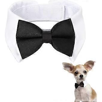 Handcrafted Adjustable Pet Bowtie Collar Formal Neck Tie for Dogs & Cats