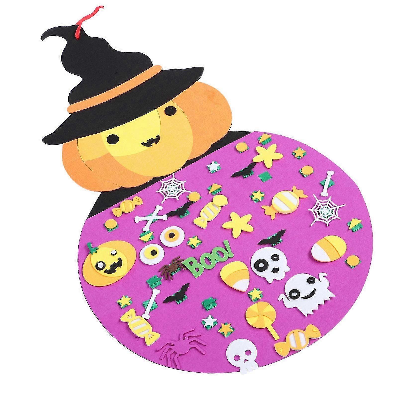Halloween Felt Pumpkin Hanging Decoration, 1 Set