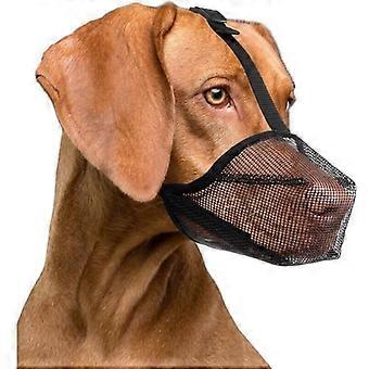 (L. Black) 1 piece. Breathable muzzle for small, medium and large dogs to prevent dogs from eating, biting and chewing.