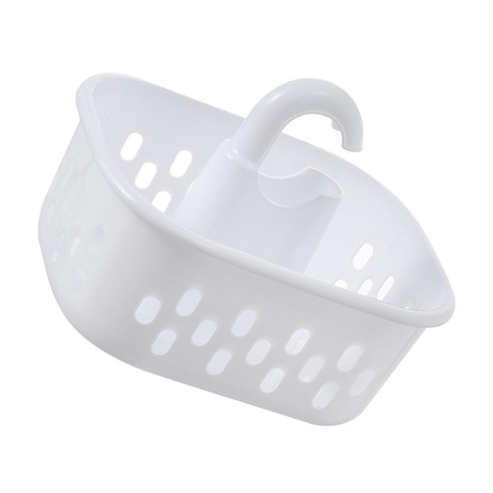 Bathroom Washing Basket Hand-Held Storage Container Multi-Function 1Pcs White