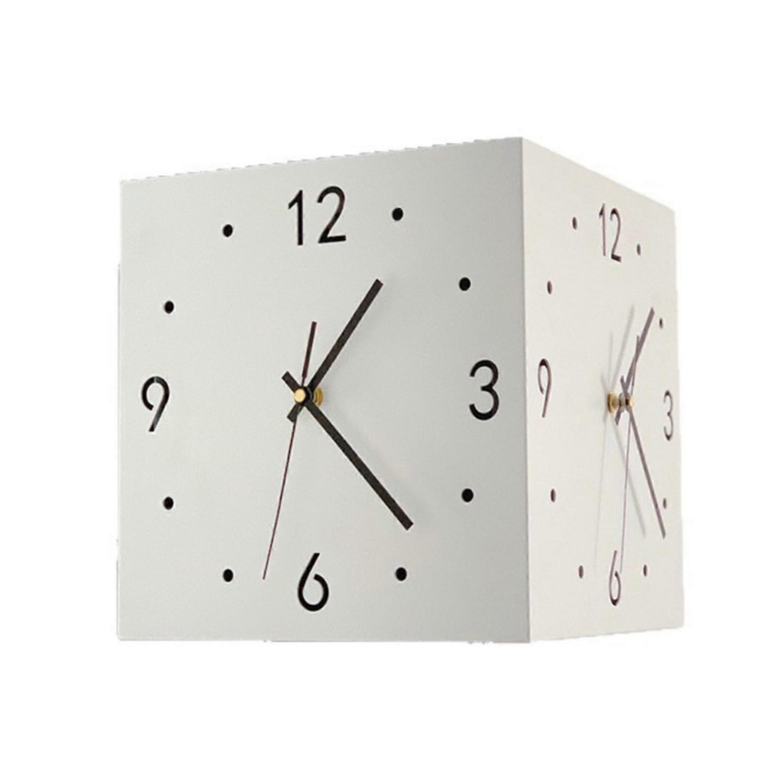 Double Sided Corner Wall Clock Illuminated Corner Wall Clock with Brightness for