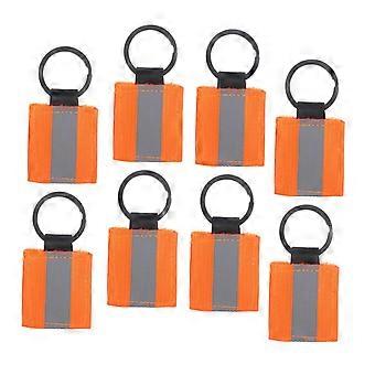 8Pcs Double Sided Reflective Keychain Tags for Backpacks Bags and Strollers  Visibility Safety