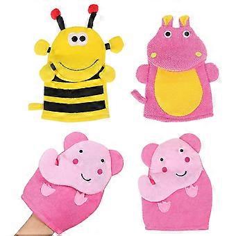3Pcs Kids Bath Sponge Mitt Set