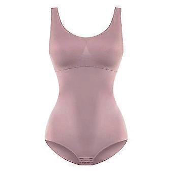 Women's Slimming Bodysuits with Wide Straps & Scoop Neck - Shapewear Tops for Tummy Control. Solid Leotards Bodycon Jumpsuits Apricot Size X