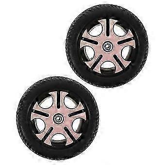 Children's Tricycle Wheels Non-Skid Plastic for Repairing Use 2Pcs Pink Set