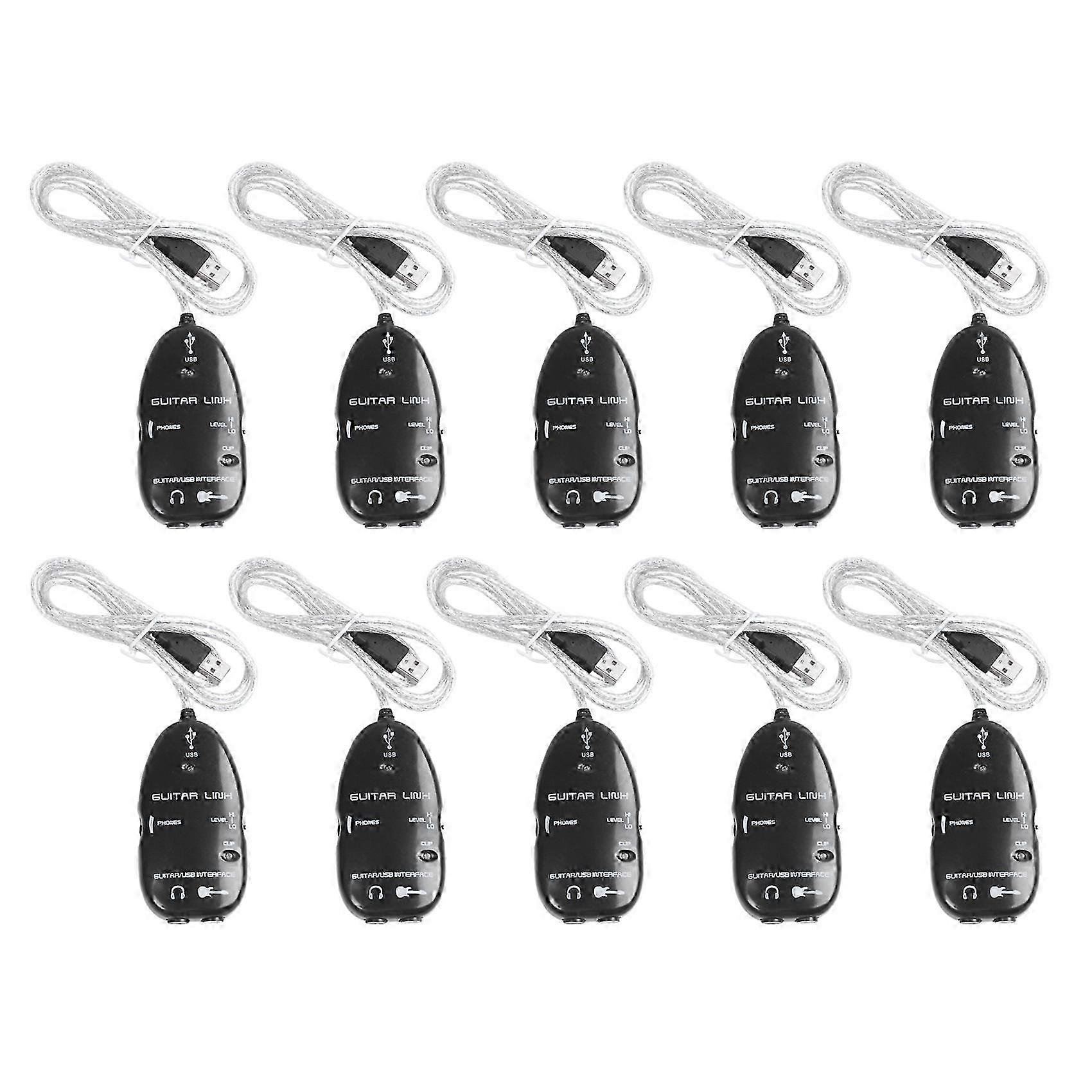 10X Guitar to USB Interface Link Cable Adapter MAC/PC Recording CD Studio Laptop