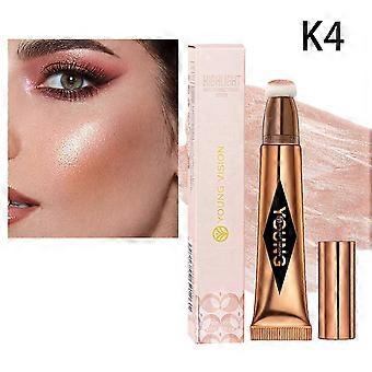 Bâton de fard à joues Contour liquide avec applicateur coussin, baguette de beauté Contour, crème légère estompable longue durée, liquide rouge mat naturel lisse