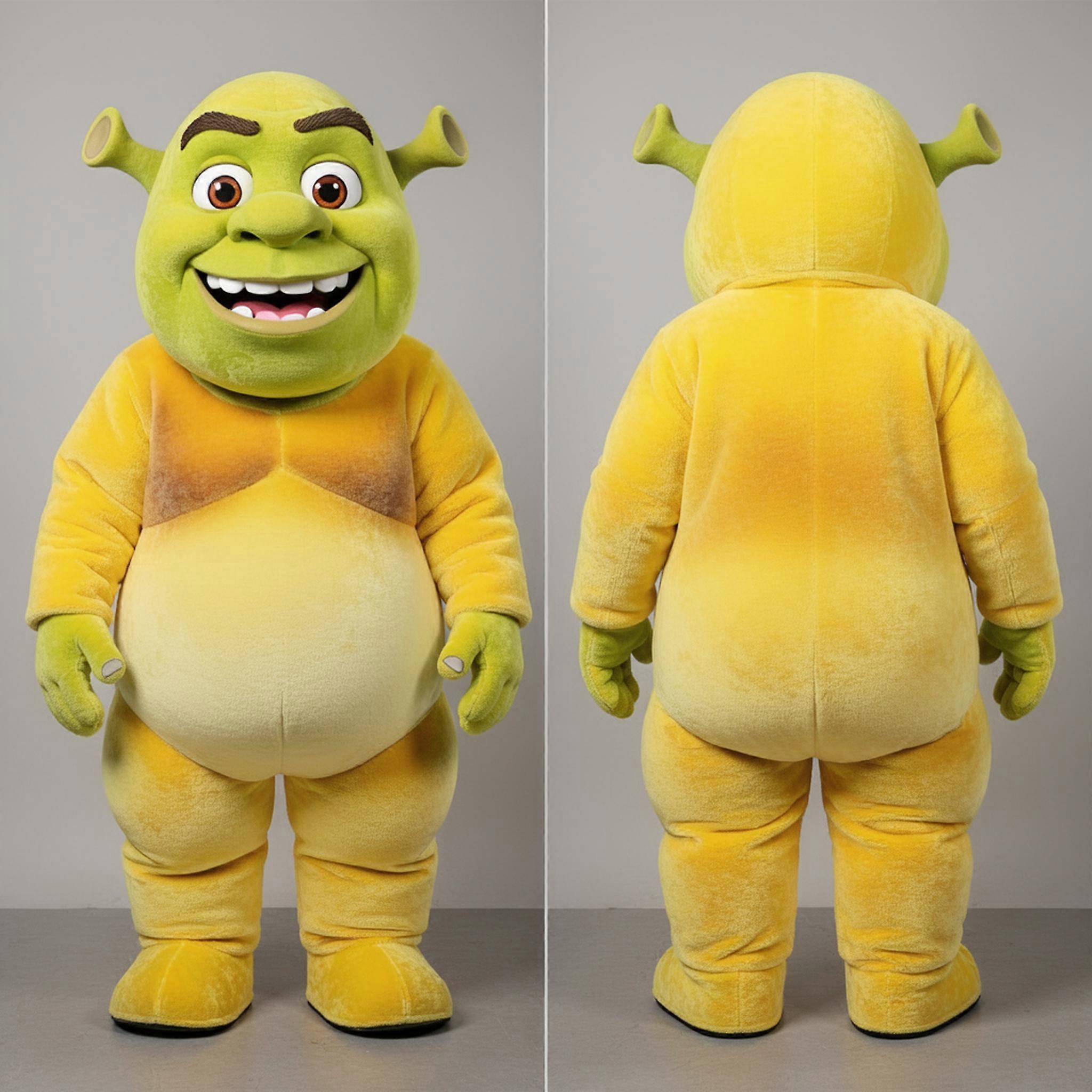 MASTICOT Yellow Grinning Ogre Mascot