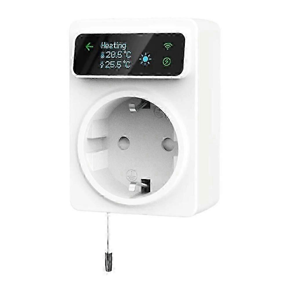 Smart Plug Thermostat WiFi Tuya Heating Cooling Temperature Controller Socket Timer Switch 16A EU Plug 26-27