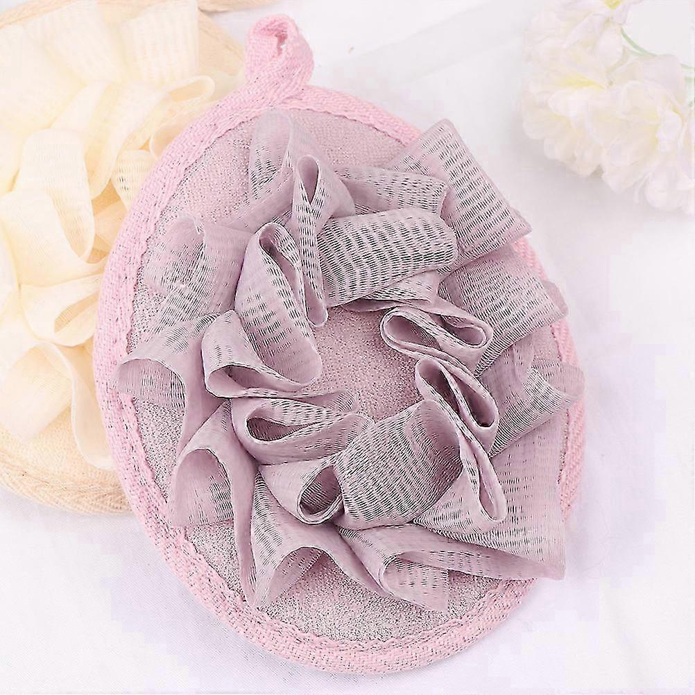 Bath Ball Practical Solid Color compatible with Shower Use 3Pcs Bathing Scrub Tool