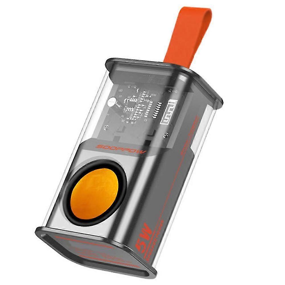 5W Transparent Mecha Wireless Bluetooth-compatible Speaker Portable 3D Stereo Speaker