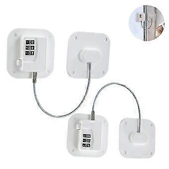 2 Pack Refrigerator Lock - Heavy Duty Combination Fridge Lock