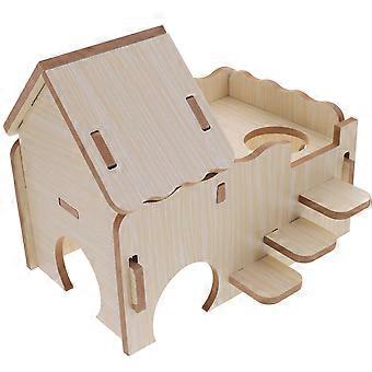 Hamsterhaus aus Holz, Hamsterhabitat für Kinder, aus robustem Material