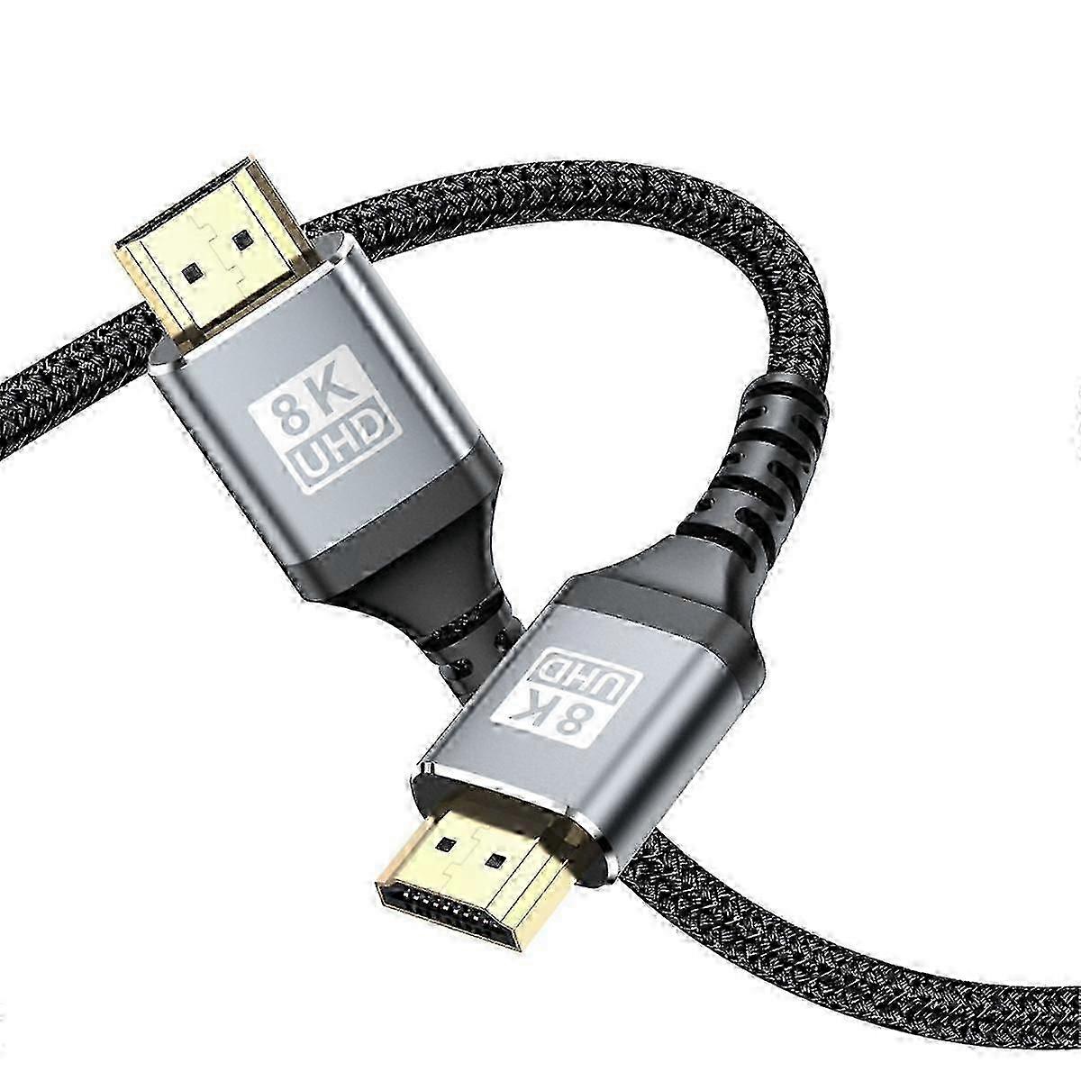 2M 8K Compatible HDTV 2.1 48Gbps Ultra HD Cable, Multi-Function Transmission Cable for TVs, Computers and Monitors