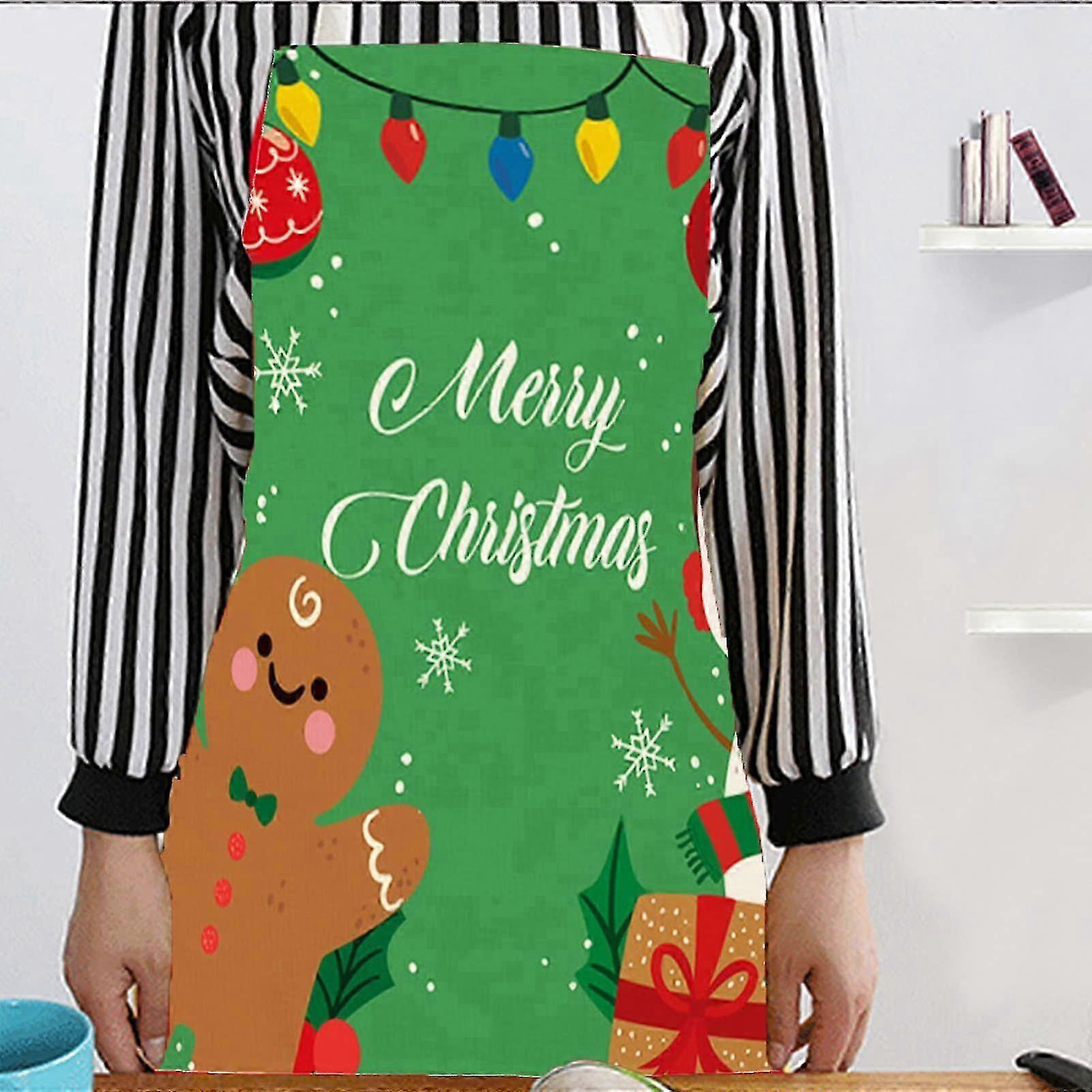Waterproof Festive Linen Apron Red