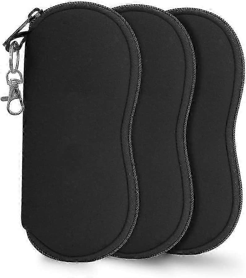 3pc Soft Neoprene Sunglasses Storage Case