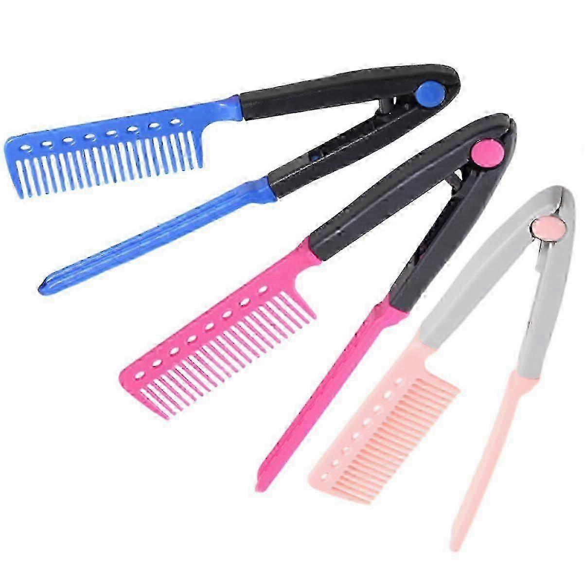 V-Shaped Foldable Straightening Comb